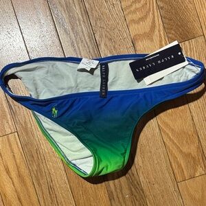 Ralph Lauren Gradient Blue and Green Bikini Bottom